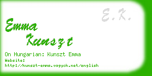 emma kunszt business card